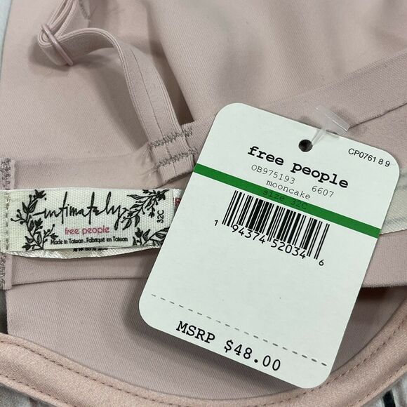 Free People Intimately Bra 32C Ari Underwire Stretch Convertible Moon Cake Pink - Picture 6 of 9